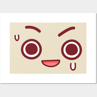 Anxious Cute Face Posters and Art